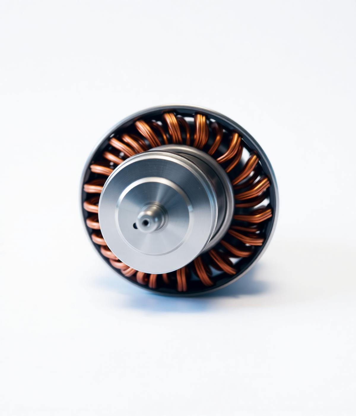 Electric motor with copper windings